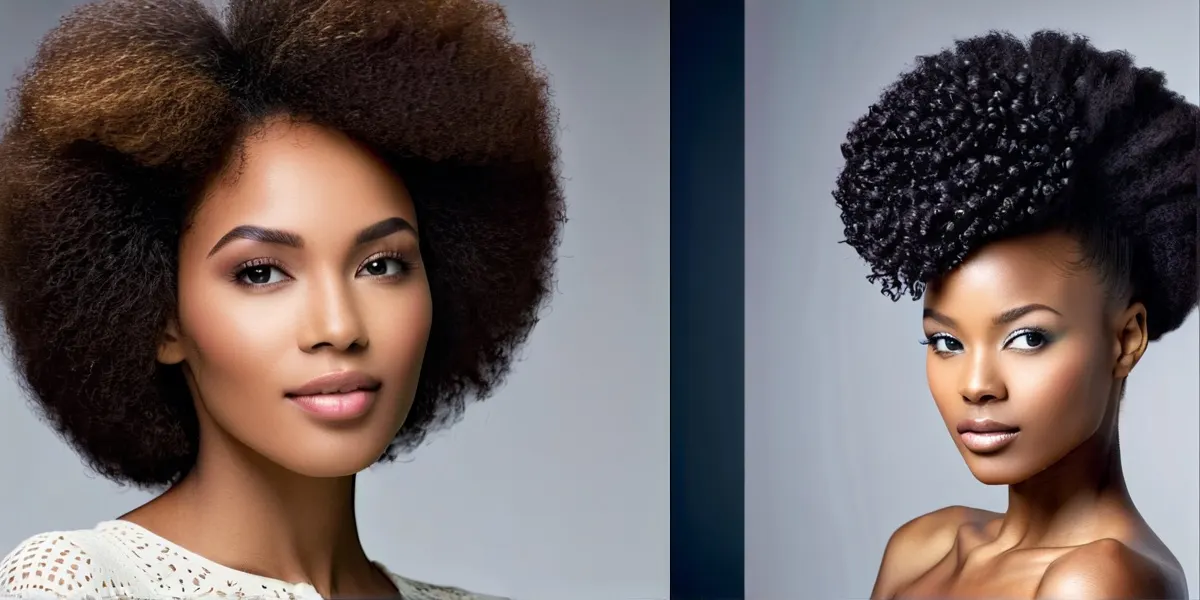 Exemples de coiffures protectrices afro — twists lâches, tresses sans tension sur les racines — adaptées pour prévenir l'alopécie de traction