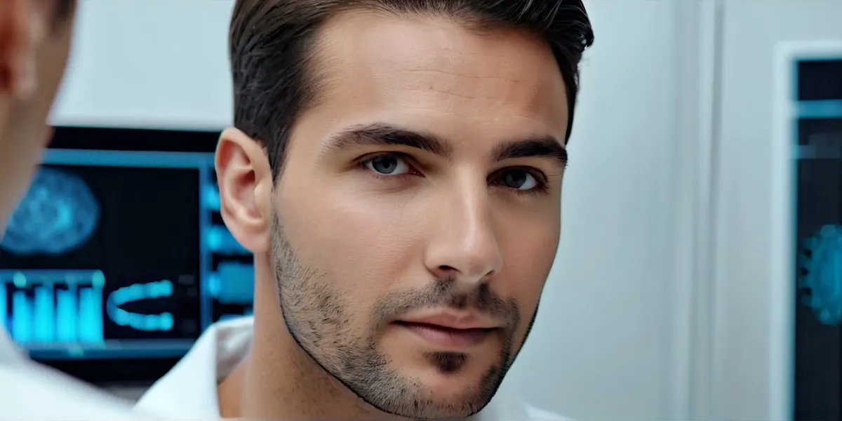 Homme consultant un dermatologue pour un problème d'alopécie