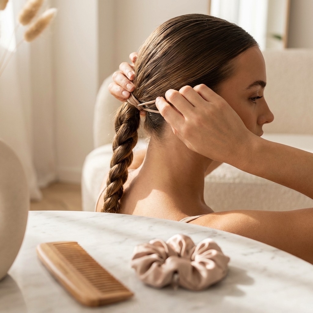 Illustration montrant l'effet des coiffures serrées sur la ligne frontale des cheveux