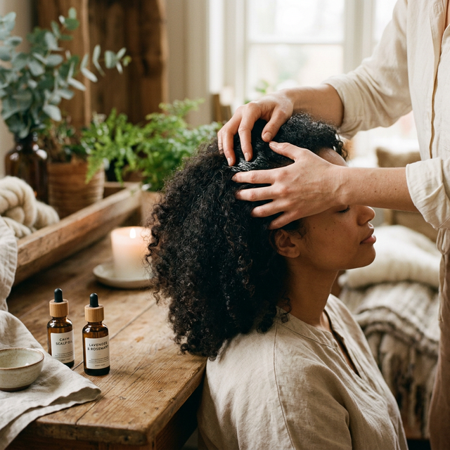 Illustration cheveux long calvitie